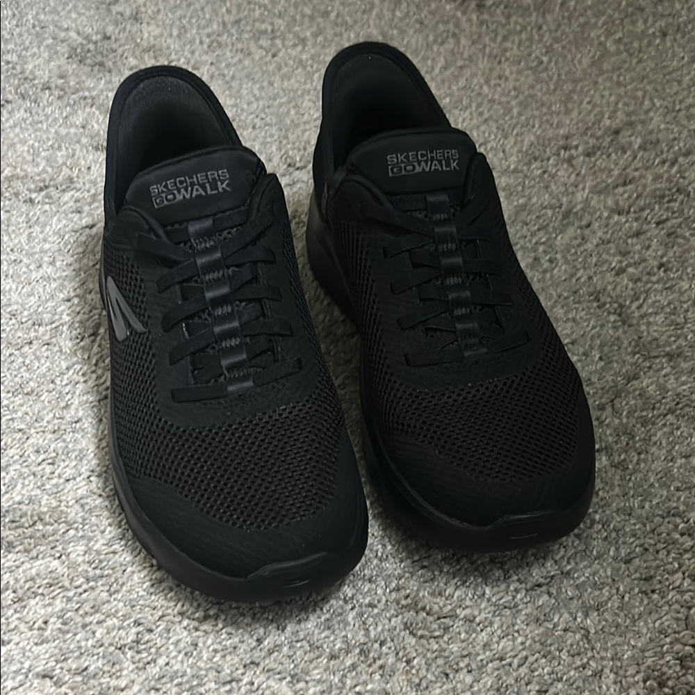 Skechers Slip In Black Athletic Shoes